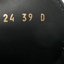 مملوكة مسبقًا Dior Boy Size 39 Black Brushed Leather Flat Mules