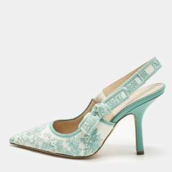 Pre Owned Dior J'Adior Size 39  Multicolor Jacquard Slingback Pumps