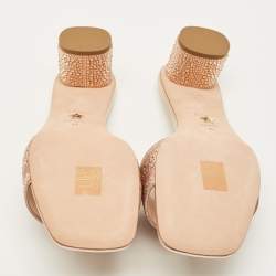 Pre Owned صندل فلات قماش مطرز أزرق كحلي/أبيض مقاس 36 ديور دووي