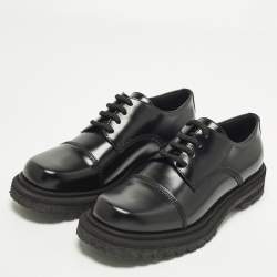 Pre Owned حذاء ديربي جلد أسود ديور مقاس 38.5