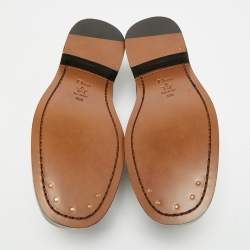 Pre Owned حذاء لوفرز ديور سليب أون بلاتفورم بوي جلد أسود مصقول مقاس 37