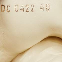 Pre Owned Dior Walk'n'Dior Size 40 White Canvas and Lace High Top Sneakers