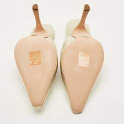 Pre Owned Dior Teddy-D Size 38 Gold Leather Mules