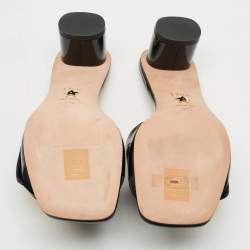 Pre Owned Dior C'est Dior Size 37.5 Black Patent Leather Slide Sandals