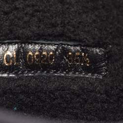 Pre Owned Dior Granville Size 35.5 Navy Blue/Beige Oblique Velvet and Canvas Snow Boots