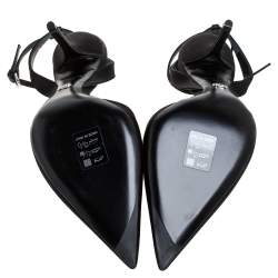 مملوكة مسبقًا صندل ديور سير كاحل و مقدمة مدببة ساتان أسود مقاس 39