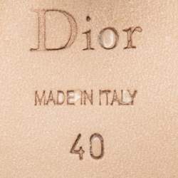 مملوكة مسبقًا صندل ديور قماش مطبوع وترتر متعدد الألوان مقدمة مفتوحة وفتحة كعب مقاس 40