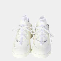 Pre Owned Dior White Technical Fabric D-Connect Sneaker Size EU 37.5