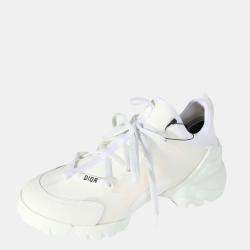 Pre Owned Dior White Technical Fabric D-Connect Sneaker Size EU 37.5