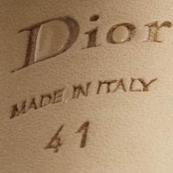 Dior Brown Suede Escale Block Heel T Strap Sandals Size 41