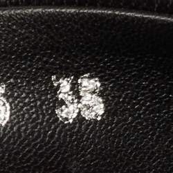 Pre Owned Dior Black Canvas Embellished Espadrille Flats Size 38