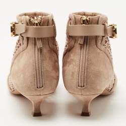 Dior Beige Suede and Mesh Naughtily D Booties Size 39