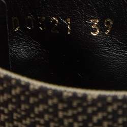 Dior Black/Green Leather and Canvas D-major Ankle Boots Size 39