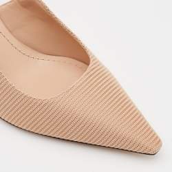 Dior Beige Canvas J'adior Slingback Pumps Size 40.5