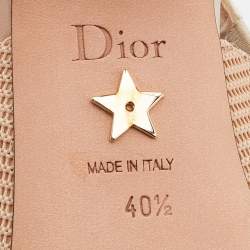 Dior Beige Canvas J'adior Slingback Pumps Size 40.5
