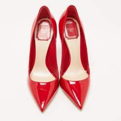 مملوكة مسبقًا Christian Dior Red Patent Leather Dioressence Pumps Size 37