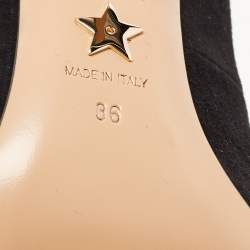 Pre Owned Dior Black Suede Embellished Heart Pumps Size 36