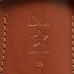 Dior Burgundy Velvet Crystal Embellishment Flat Slides Size 39
