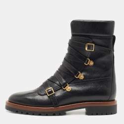 Dior Black Leather Wildior Boots Size 39