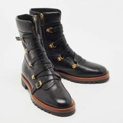 Dior Black Leather Wildior Boots Size 39