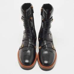 Dior Black Leather Wildior Boots Size 39