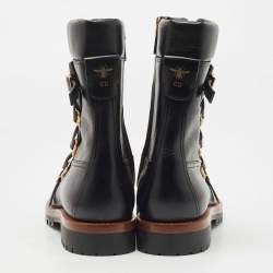 Dior Black Leather Wildior Boots Size 39