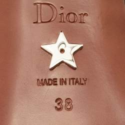 Dior Black Leather Egee Ankle Strap Sandals Size 38