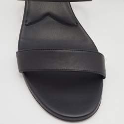 Dior Black Leather Egee Ankle Strap Sandals Size 38