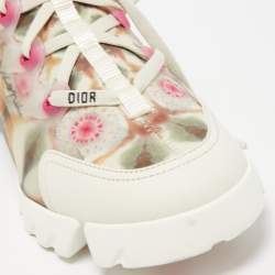 Pre Owned Dior  Multicolor Neoprene and Leather D-Connect Kaleidoscopic Sneakers Size 41