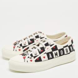 Pre Owned Dior Multicolor Canvas Walk'n'Dior Low Top Sneakers Size 38