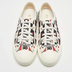 Pre Owned Dior Multicolor Canvas Walk'n'Dior Low Top Sneakers Size 38