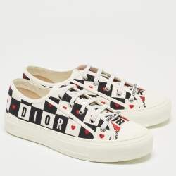 Pre Owned Dior Multicolor Canvas Walk'n'Dior Low Top Sneakers Size 38