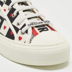Pre Owned Dior Multicolor Canvas Walk'n'Dior Low Top Sneakers Size 38