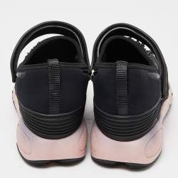 Dior Black Embellished Fabric and Mesh Fusion Sneakers Size 40