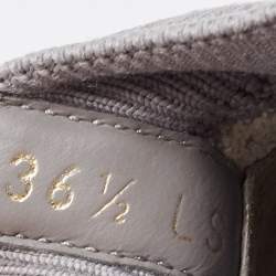 Dior Grey/White Knit Fabric And Leather Walk'n'Dior High-Top Sneakers Size 36.5