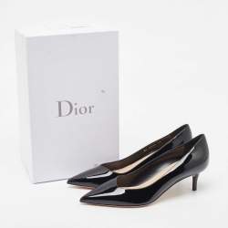Christian Dior Black Patent Leather Pointed Toe Pumps Size 38