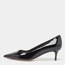 Christian Dior Black Patent Leather Pointed Toe Pumps Size 38