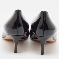 Christian Dior Black Patent Leather Pointed Toe Pumps Size 38