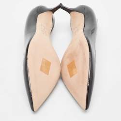 Christian Dior Black Patent Leather Pointed Toe Pumps Size 38