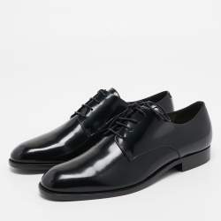 Christian Dior Black Leather Oxfords Size 37.5