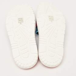 Pre Owned Dior Multicolor Canvas Dway Flat Slides Size 36.5