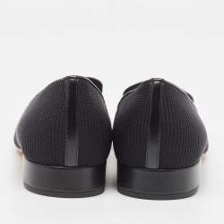 Dior Black Technical Fabric Slip On Loafers Size 39.5