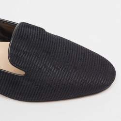 Dior Black Technical Fabric Slip On Loafers Size 39.5