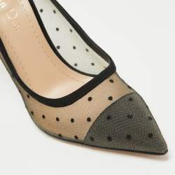 Dior Black Polka Dot Mesh D-Moi Pumps Size 36