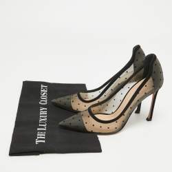 Dior Black Polka Dot Mesh D-Moi Pumps Size 36