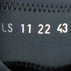 Dior Black/Grey Rubber and Fabric Basket Mid Calf Boots Size 43 