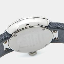 Pre Owned Dior Black Stainless Steel Diamond Satin La D De Dior CD043114A002 Women Wristwatch 25 mm