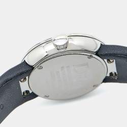 Pre Owned Dior Black Stainless Steel Diamond Satin La D De Dior CD043114A002 Women Wristwatch 25 mm