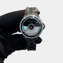 Dior Black MOP Ceramic Grand Bal Automatic Women's Wristwatch 38 mm