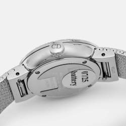 مملوكة مسبقًا Dior La D De Dior Satine CD4111X1295 Pink Mother Of Pearl Diamond Stainless Steel Women's Wristwatch 25 mm